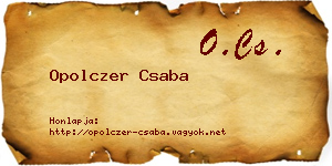 Opolczer Csaba névjegykártya